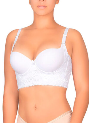 1341 Bustier de copa prehormada de encaje y suave elástico - D'lirio