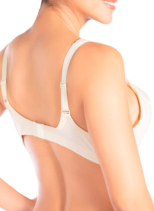 1410 Brasier materno de gamuza y algodón interno, con broche en copa - D'lirio - Imagen 2