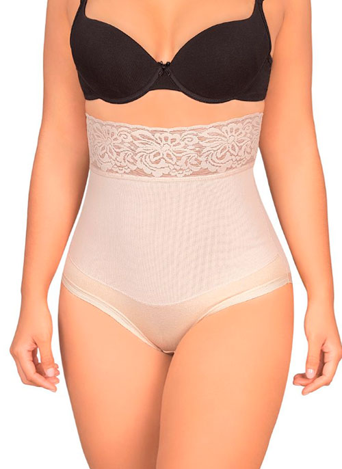525 Faja modeladora con algodón y tecnología powernet, blonda siliconada - D'lirio